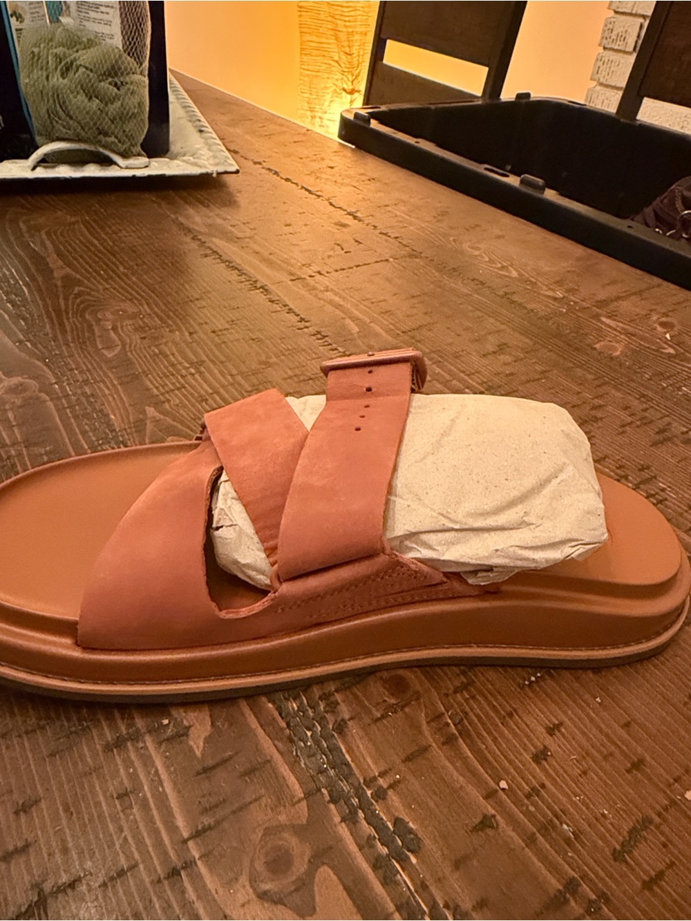 Chaco Women's Slide Sandal in Rust